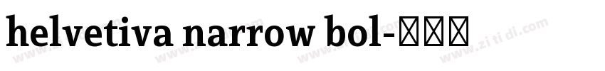 helvetiva narrow bol字体转换